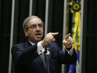 Eduardo Cunha (PMDB-RJ) em discurso na sua posse como presidente da Câmara.
